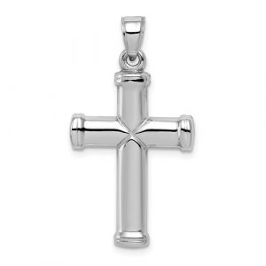 Tube Cross Pendant Sterling Silver/26MM