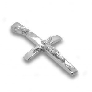 4MM Crucifix Pendant Sterling Silver/35MM