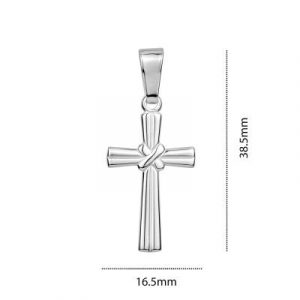 Flared Cross w/ Criss Cross Centre Pendant Sterling Silver