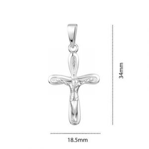 Fancy Crucifix Pendant Sterling Silver