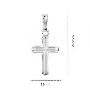 4MM Fancy Satin Finish Cross Pendant Sterling Silver