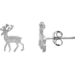 Reindeer Stud Earrings Sterling Silver **Final Sale**