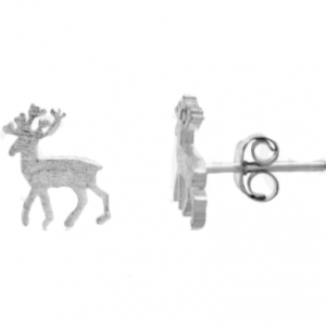 Reindeer Stud Earrings Sterling Silver **Final Sale**
