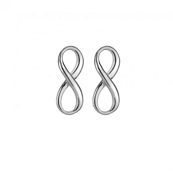 Infinity High Polish Stud Sterling Silver Earring  **Final Sale**