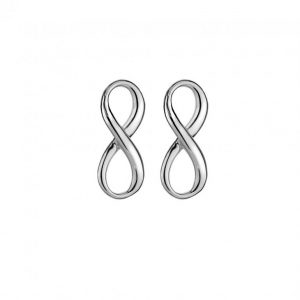 Infinity High Polish Stud Sterling Silver Earring  **Final Sale**