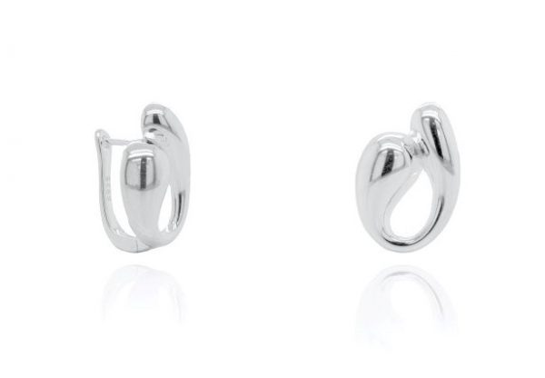 Double Rain Drop Euro Back Earring Sterling Silver    *FINAL SALE*