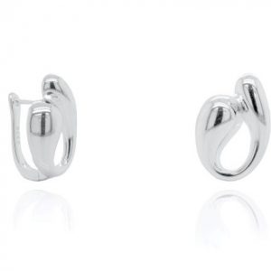 Double Rain Drop Euro Back Earring Sterling Silver    *FINAL SALE*