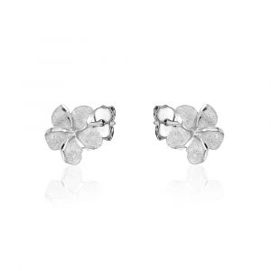 Hibiscus Flower Stud Earrings Sterling Silver/9MM  *FINAL SALE*